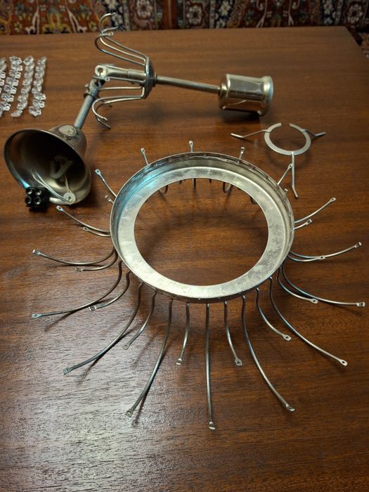 Хрустальная чехословацкая люстра 1989 года, 1 лампа