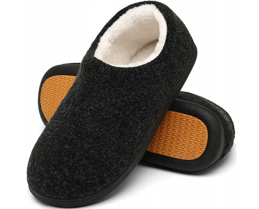 Mishansha Ciepłe kapcie bambosze męskie kapcie ocieplane r. 43