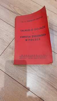 Książka Talmund o Gojach Kwestia  Żydowska w.Polsce 1939 ks Dr Stanisł
