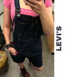 Krótkie jeansowe denim ogrodniczki Levis