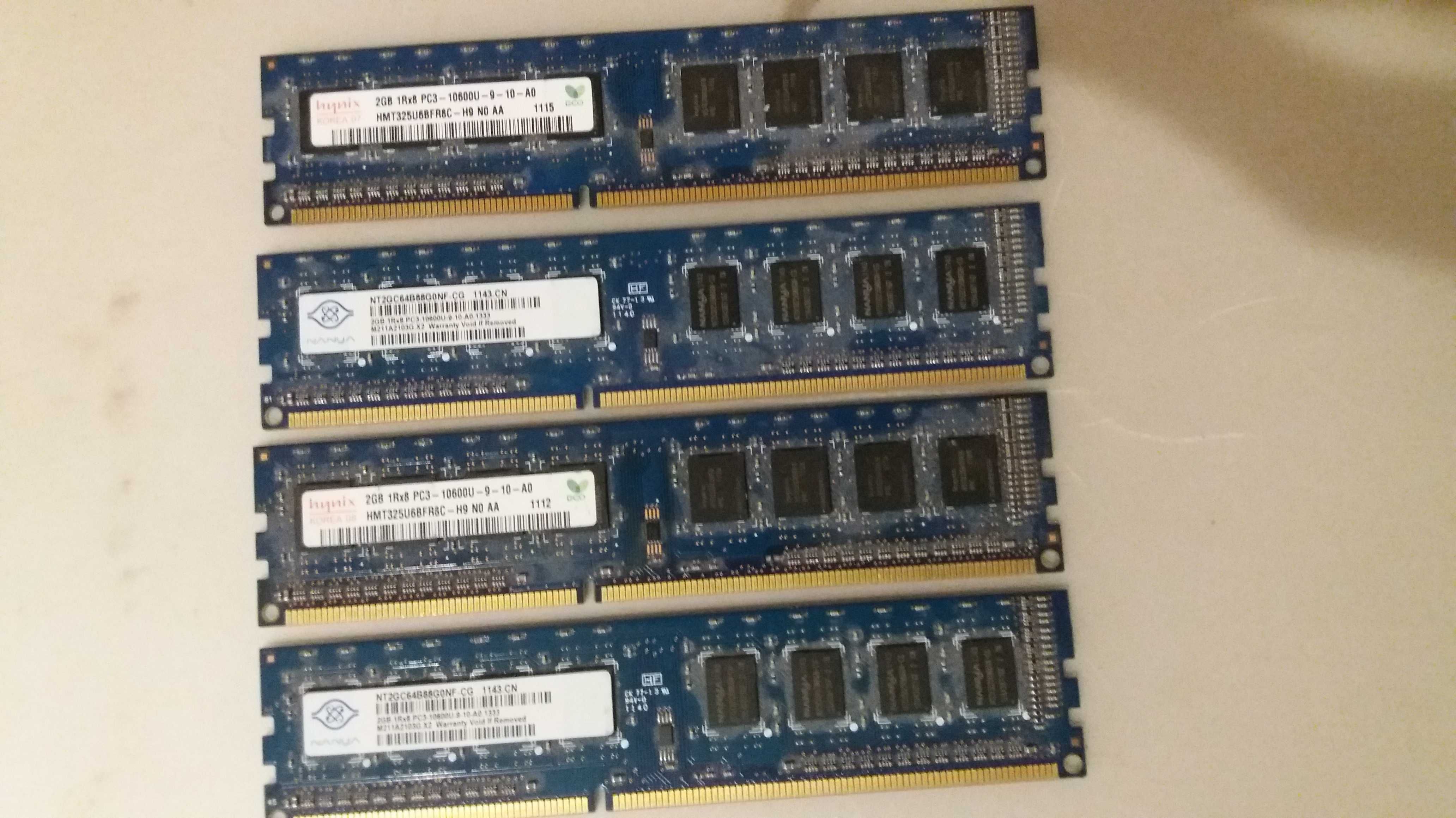 Модули памяти Hynix 2Gb PC3-10600