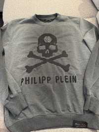 Bluza imitacja Philip Plein rozmiar S używana kolor szary