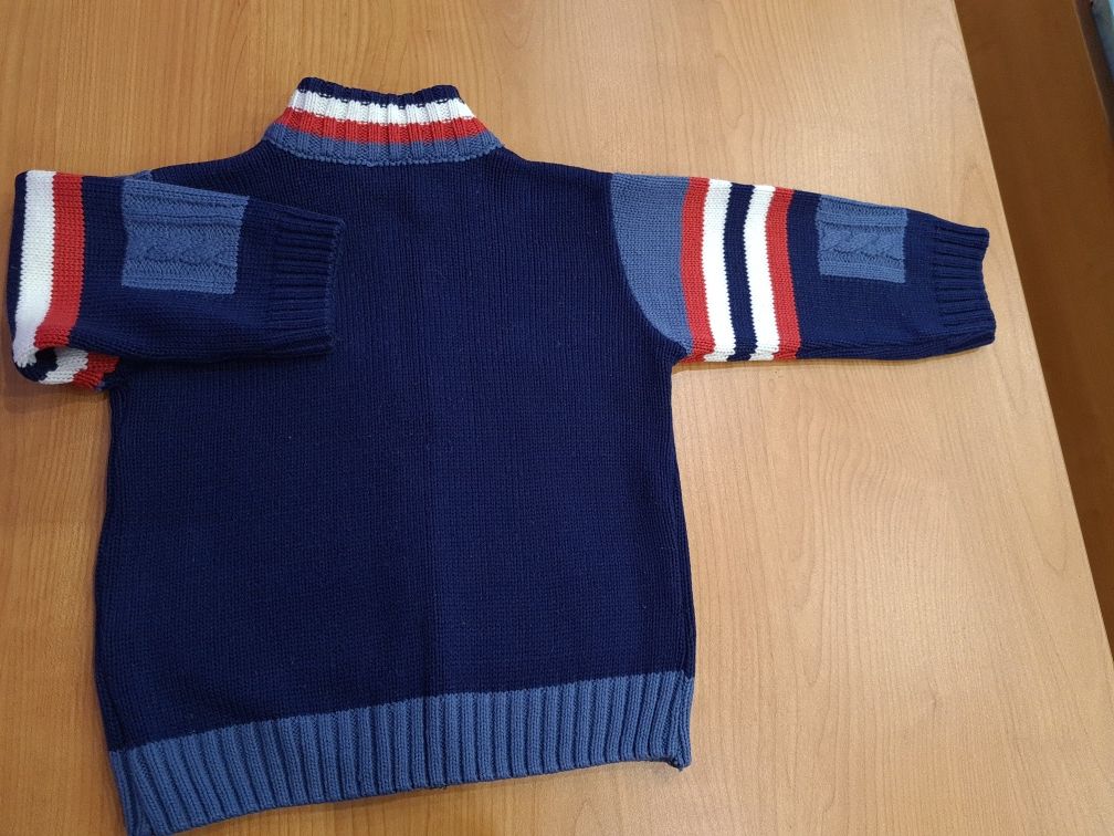 Ciepła bluza sweter zapinana na suwak 80-86