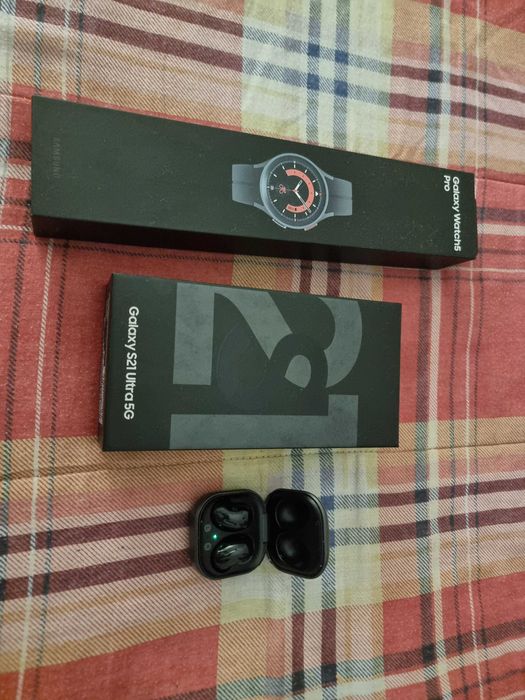 Samsung S21 Ultra+ Galaxy Watch 5 Pro+ earphones bud samsung