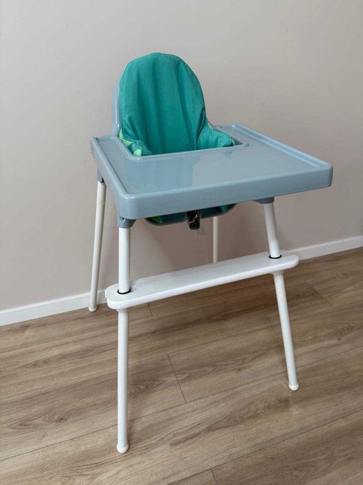 IKEA ANTILOP стільчик для годування + підніжка+подушка з чохлом 3 види