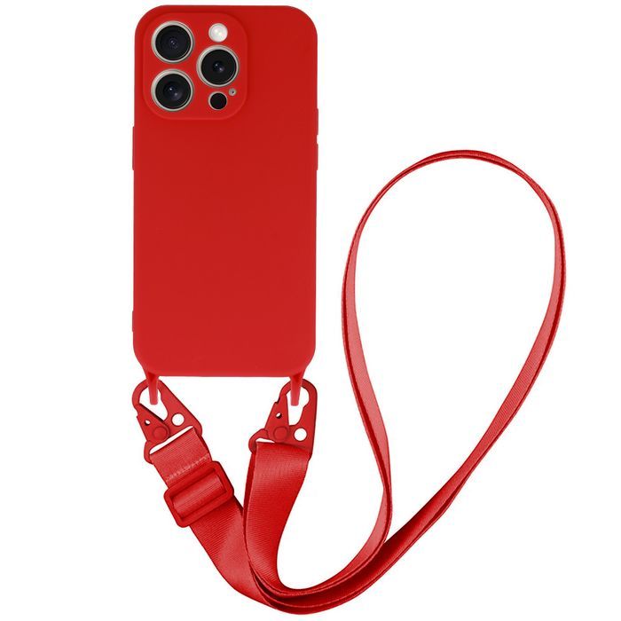 Strap Silicone Case Do Iphone 15 Pro Max Wzór 2 Czerwony