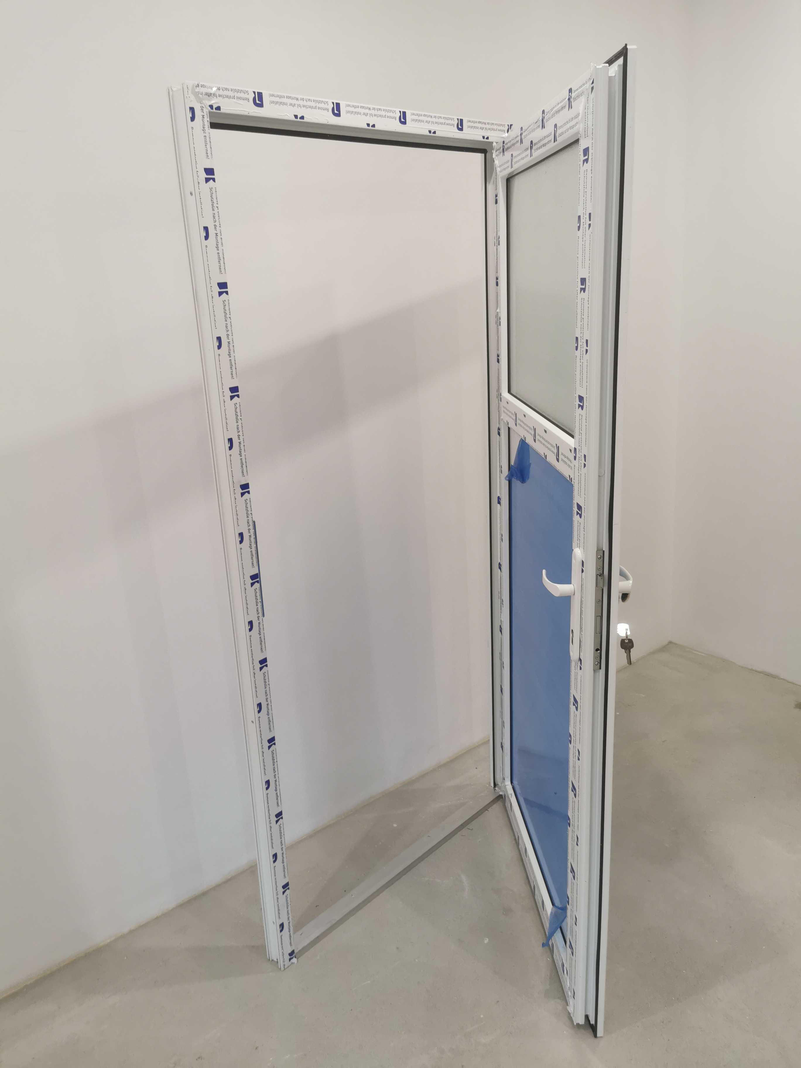 Drzwi 100x200 PVC PCV Plastikowe Garażowe Przemysłowe Gospodarcze
