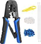 Proster Zestaw narzędzi do zaciskania RJ45 Ethernet, wtyczki+opaski