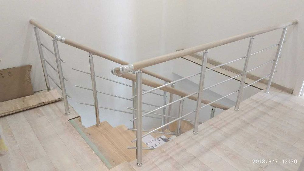 ВЫСОКОКАЧЕСТВЕННЫЕ МАТЕРИАЛЫ! Перила для лестниц, хромированные перила