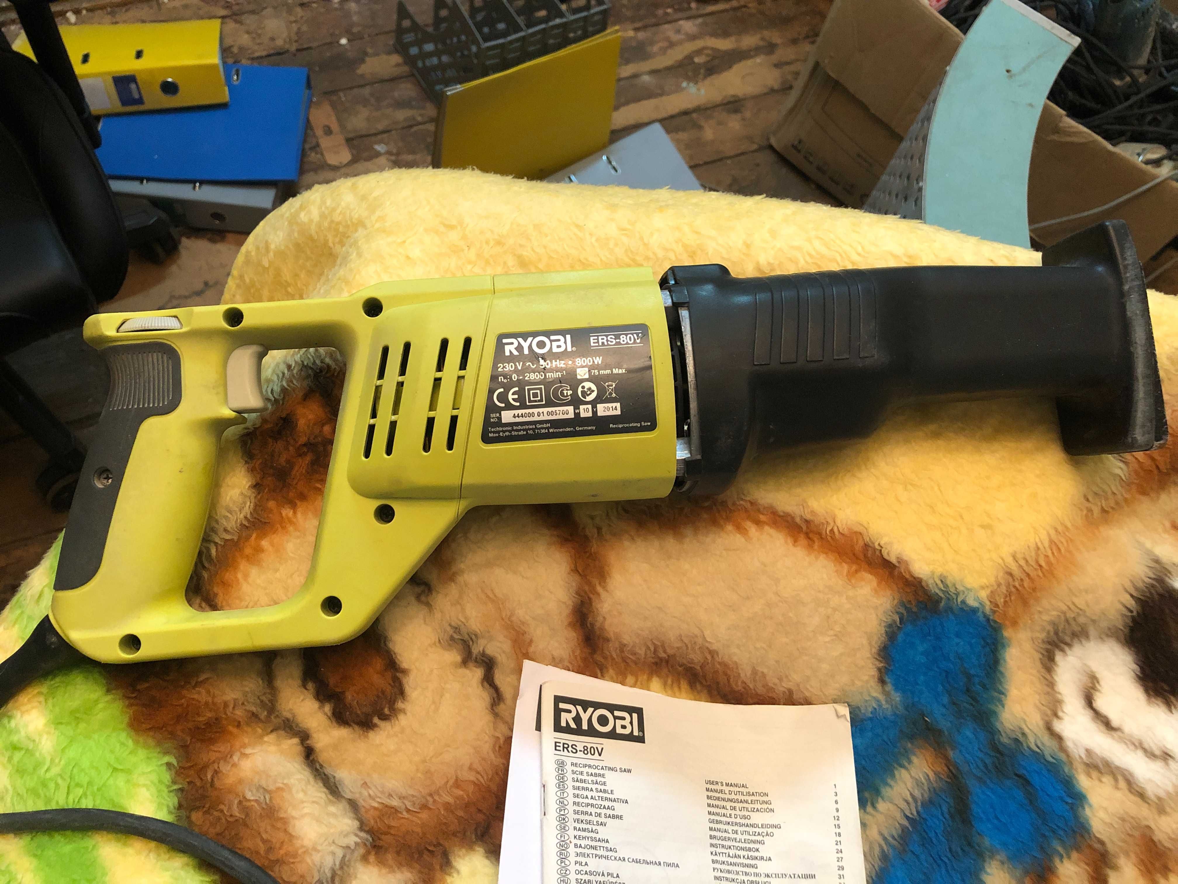 Сабельная пила  ryobi ers-80v