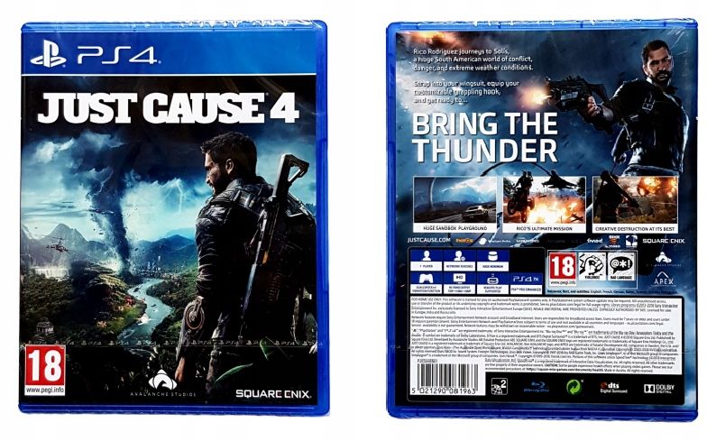 PS4 Just Cause 4 Okładka Angielska