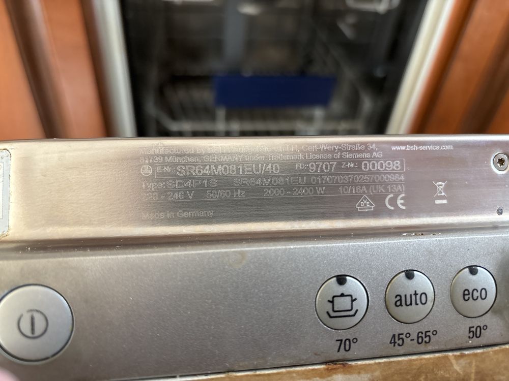 Części do zmywarki  Siemens Bosch 45 cm