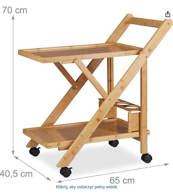 Wózek kuchenny, barek na kółkach, Relaxdays