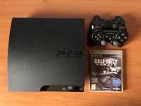 PS3 Slim + 2 comandos + COD BO2 Deluxe + COD AW Deluxe + COD GHOSTS