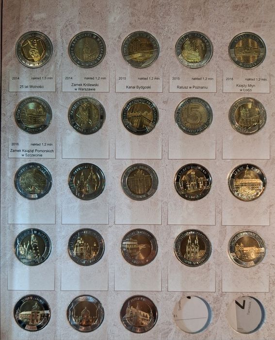 Komplet monet okolicznościowych 5 zł