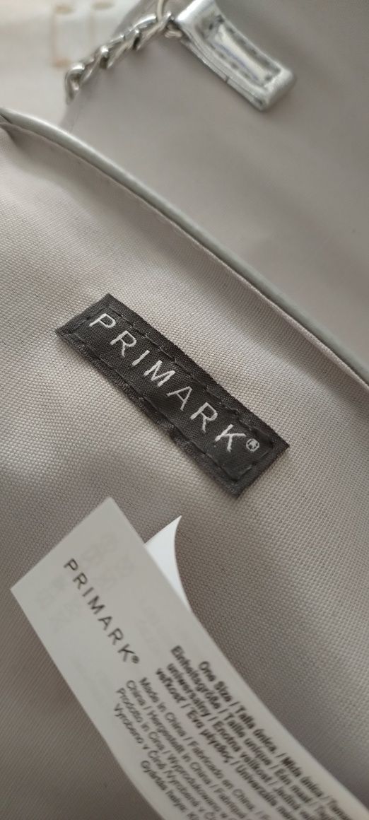 Mała srebrna wizytowa torebka Primark plus druga gratis