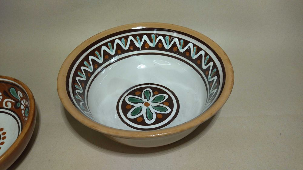 Набор керамических тарелок Васильковка,Миски васильковка,керамика ссср