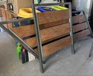 Balustrada metalowo drewniana