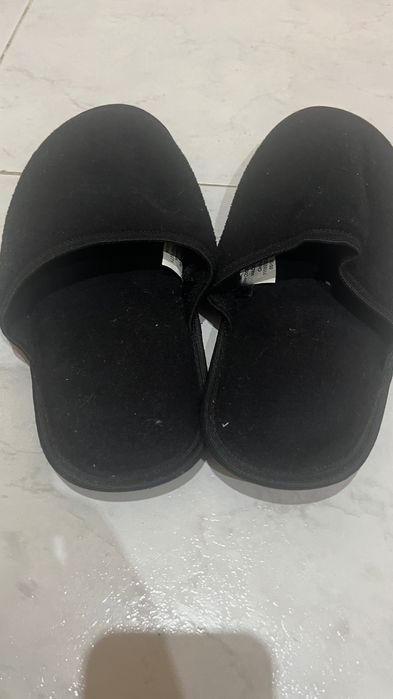 Chinelos pretos de inverno tamanho 44 45
