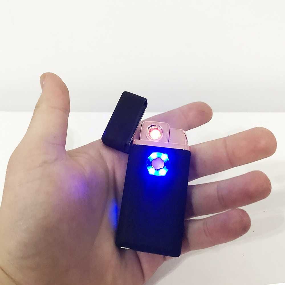 Зажигалка спиральная USB TH-705 2IN1 Газ + USB. Цвет: черный.
