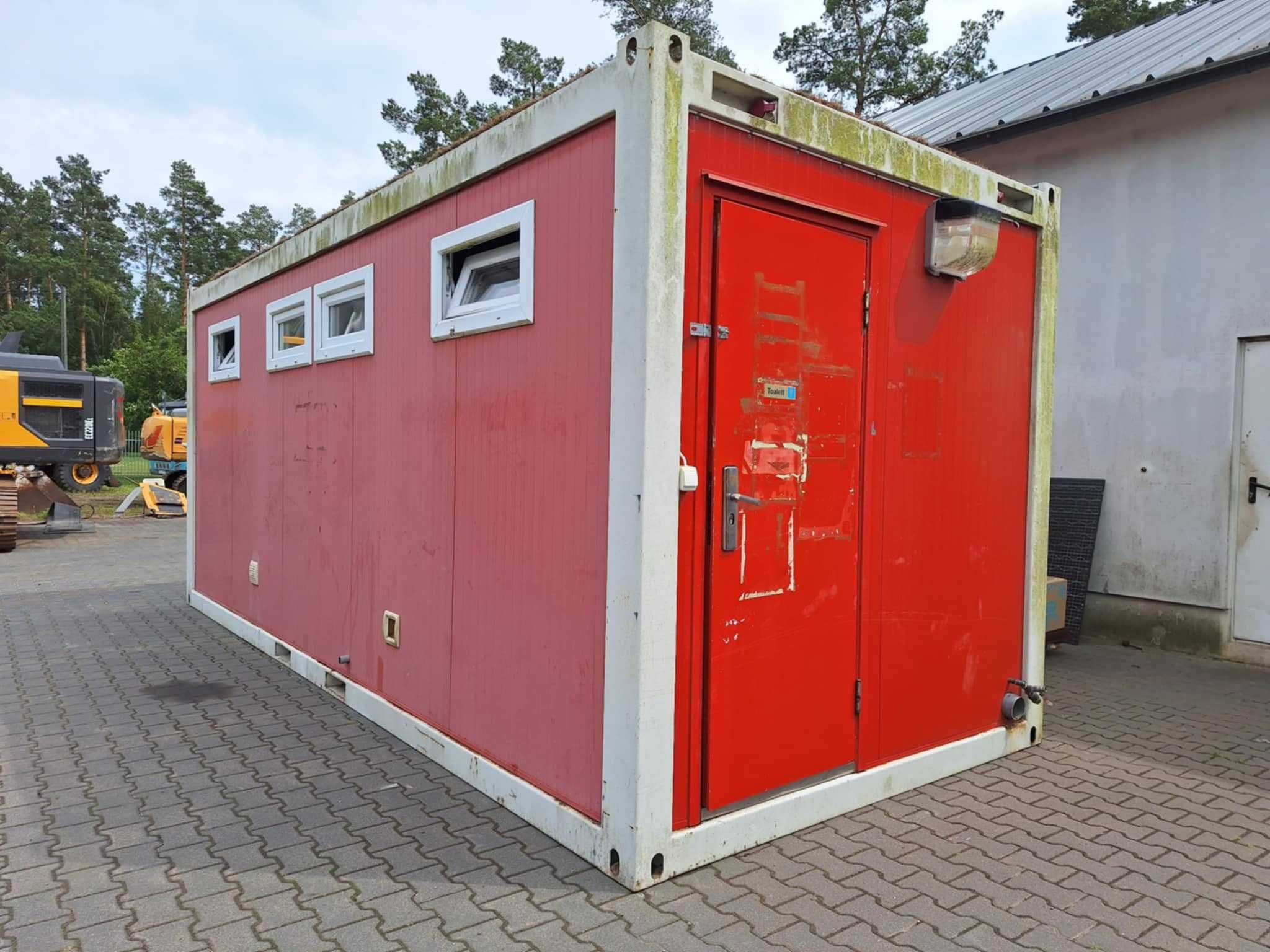 Kontener sanitarny budowlany WC prysznice umywalki