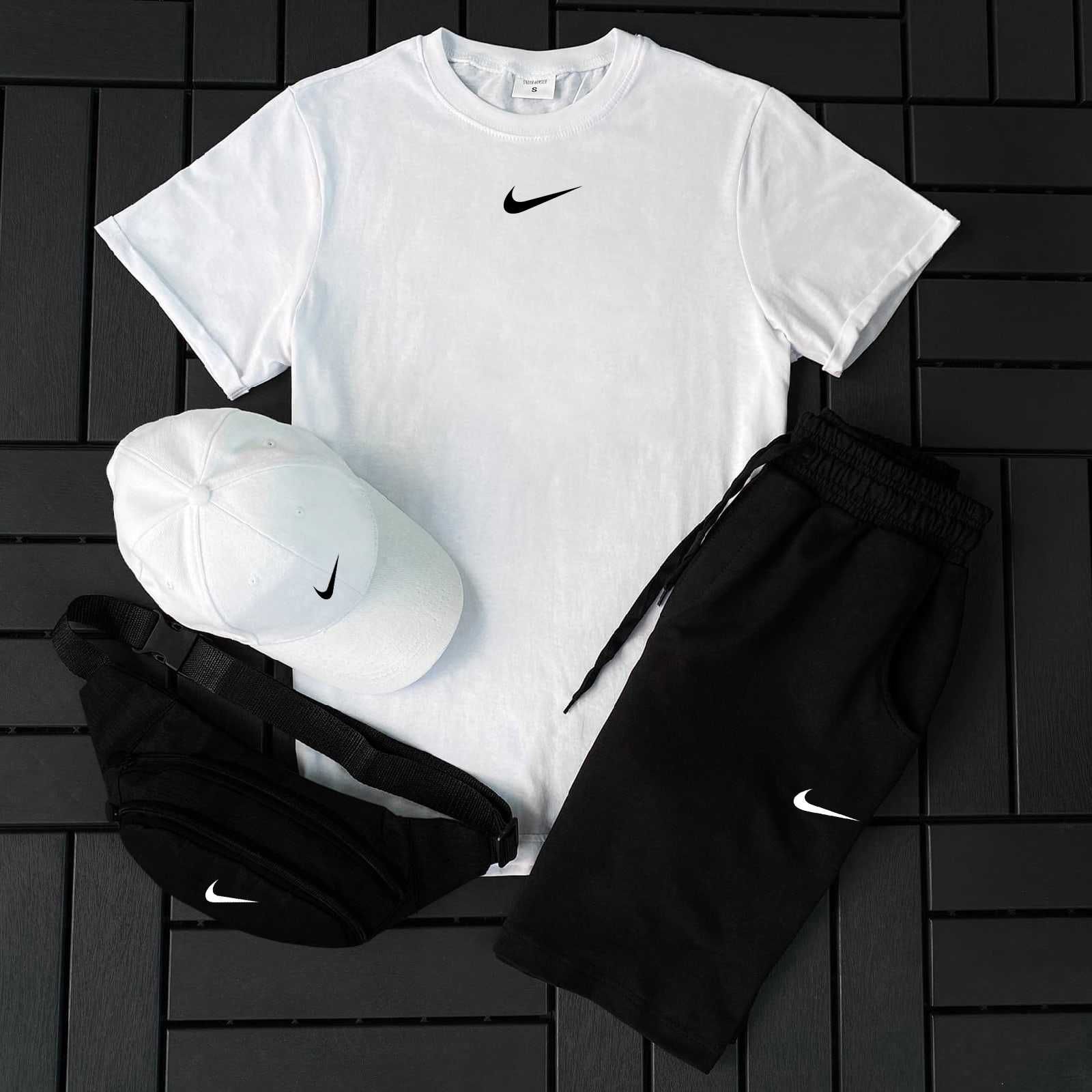 Чоловічий комплект на літо Nike футболка+шорти Найк спортивний костюм