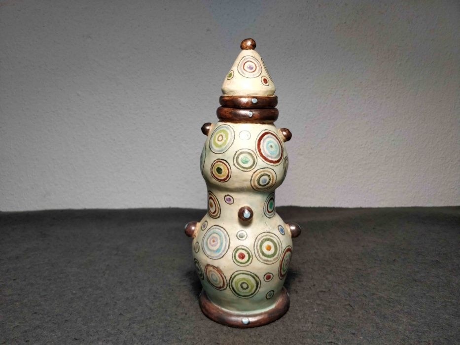 Antigo pote modernista em ceramica