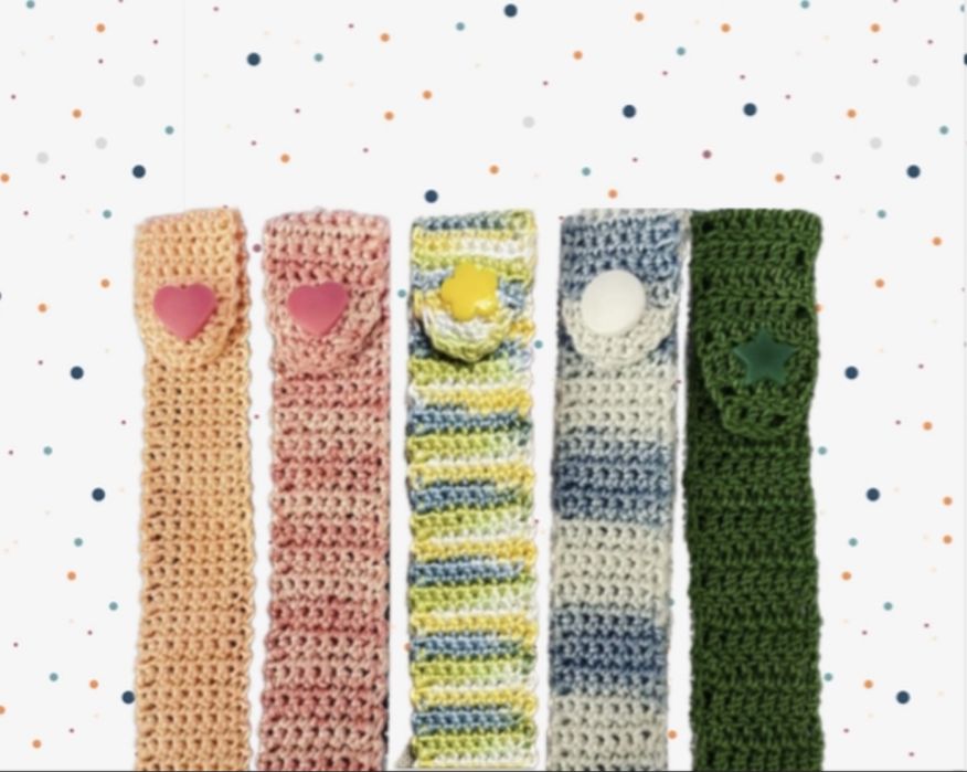 Prendedor de chucha feito à mão em crochet