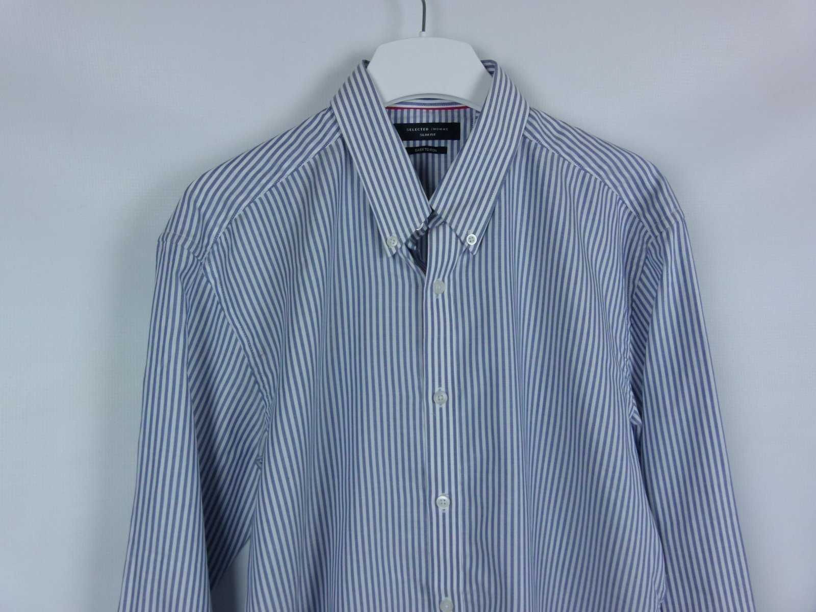 Selected Homme koszula w paski bawełna / L - 42