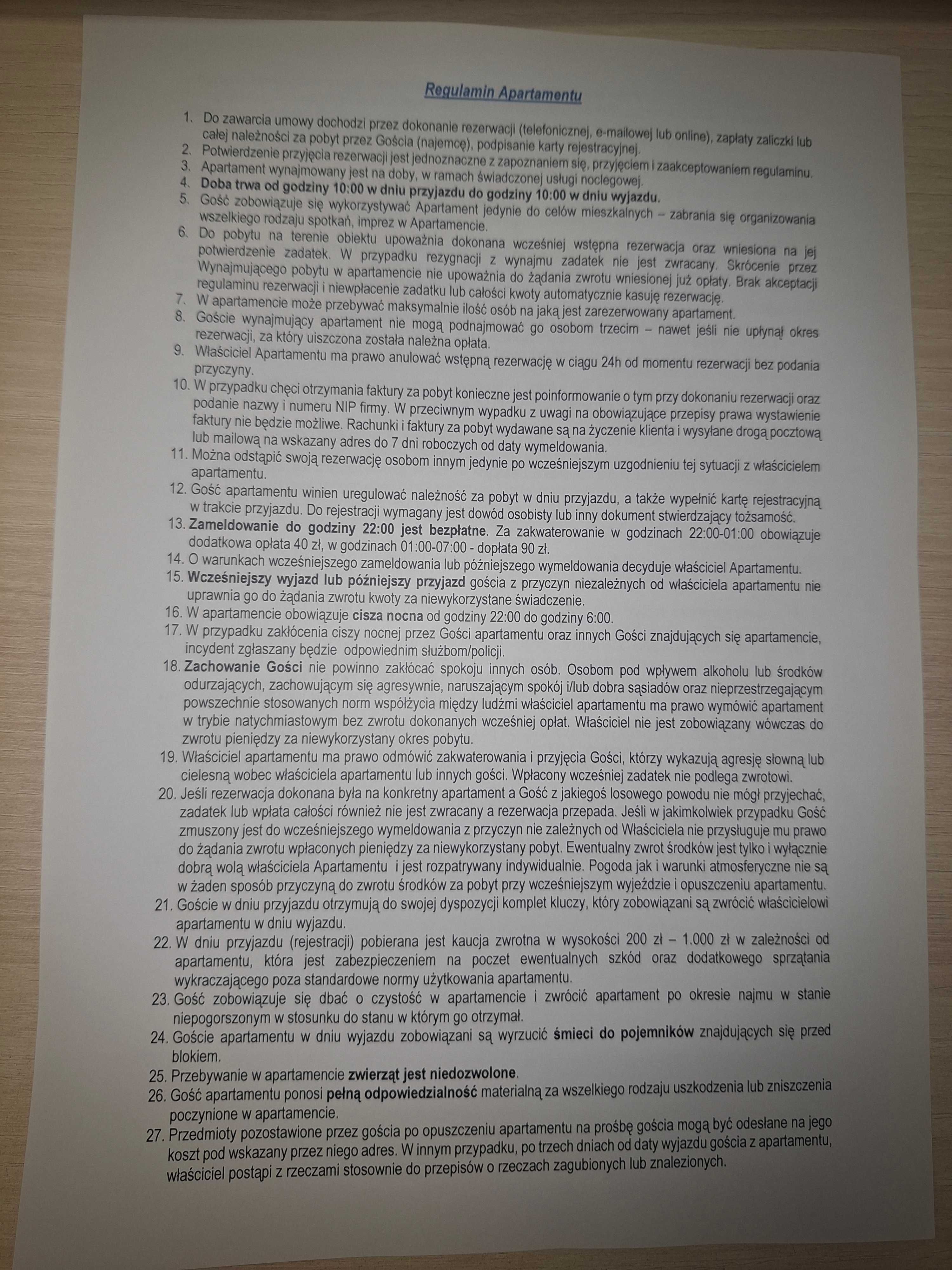Apartament Złoty na doby
