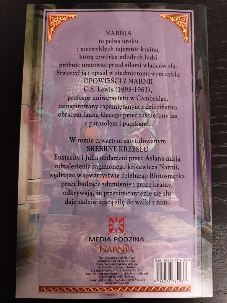 Opowieści z Narnii Srebrne krzesło C S. LEWIS