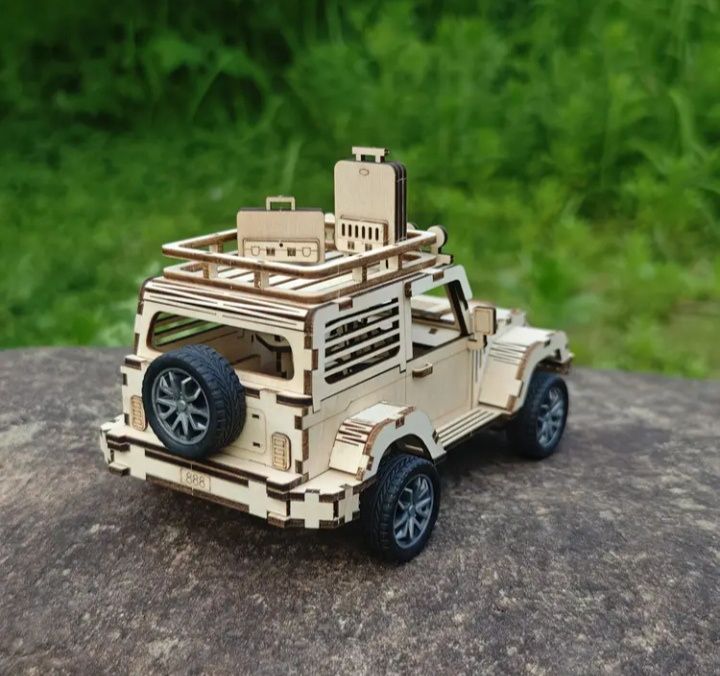 Пазл 3D дерев'яний конструктор позашляховик джип для дітей та дорослих