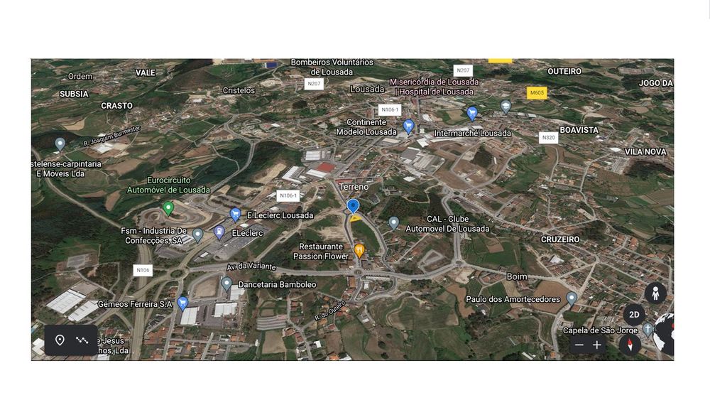 Terreno de Gaveto no Centro de Lousada-640m2