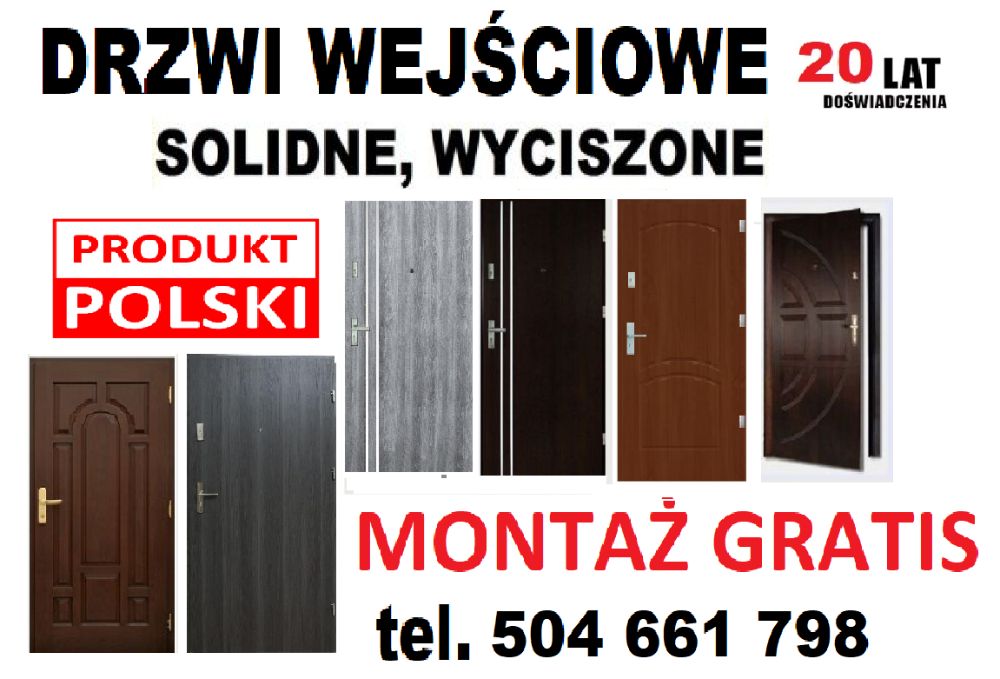 Drzwi wejściowe ZEWNĘTRZNE -wewnętrzne z montażem do mieszkania