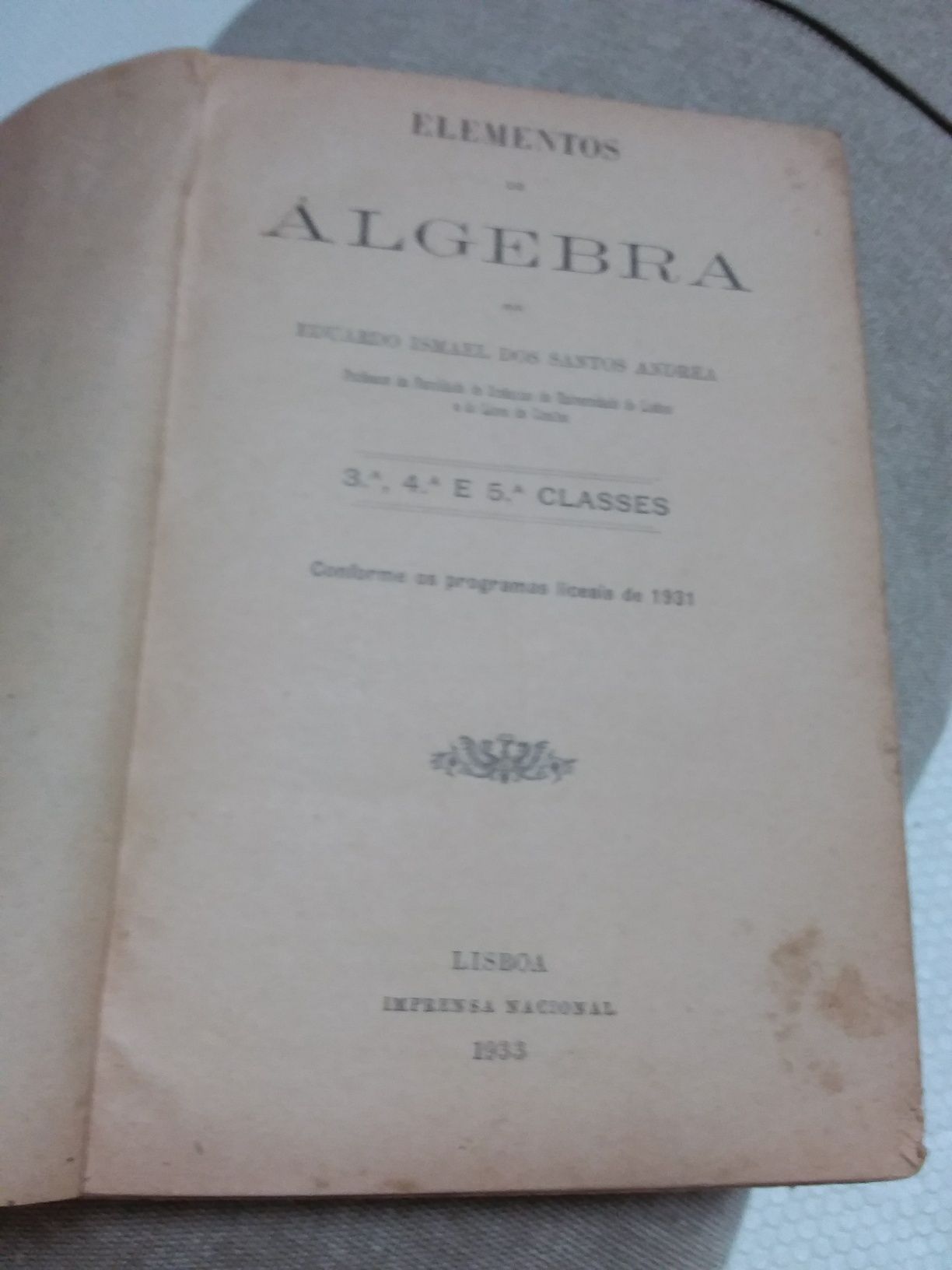 Livro Algebra antigo