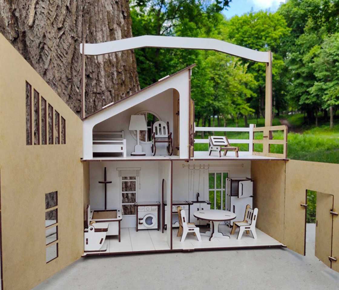 Ляльковий будинок мебель збірний для Лол з дерева висота 32 см