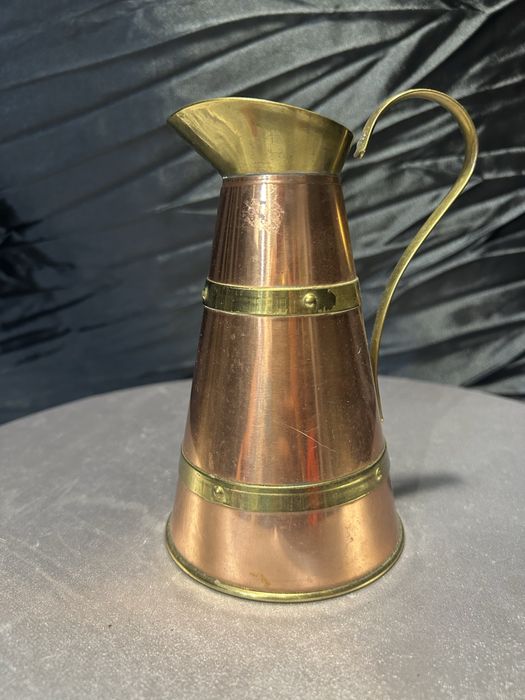 Miedziany dzban/flakon – Made in England – elementy z mosiądzu