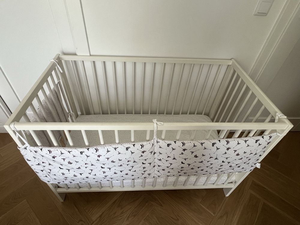 Łóżeczko dziecięce 120x60 Ikea Gulliver wraz z materacem