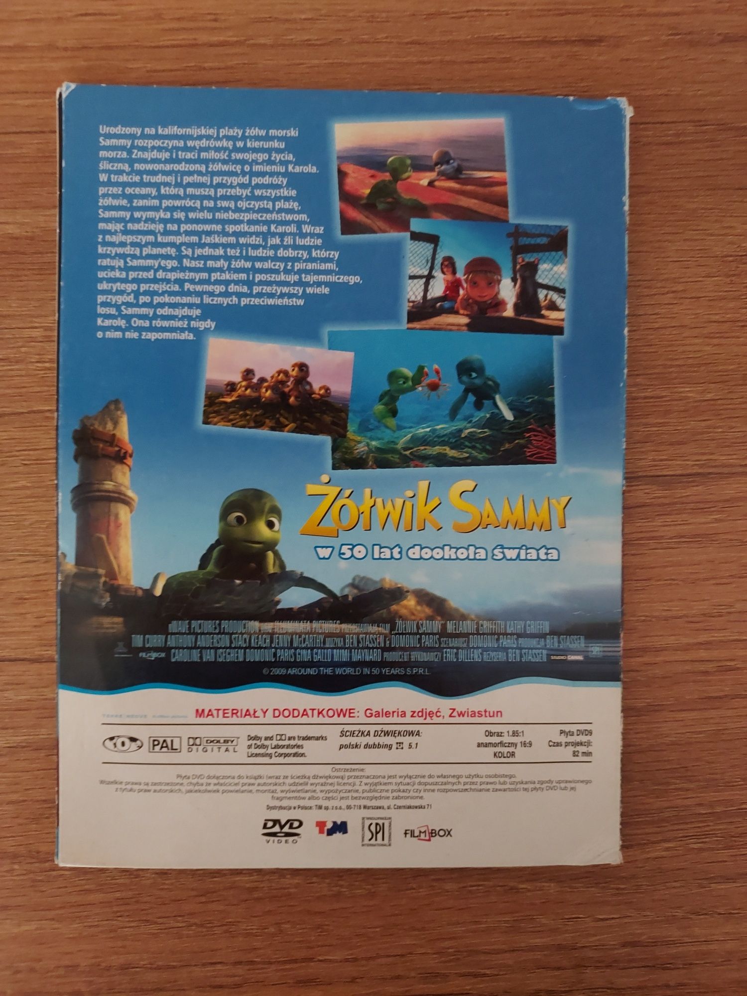 Żółwik  Sammy w 50 lat dookoła świata bajka film na DVD