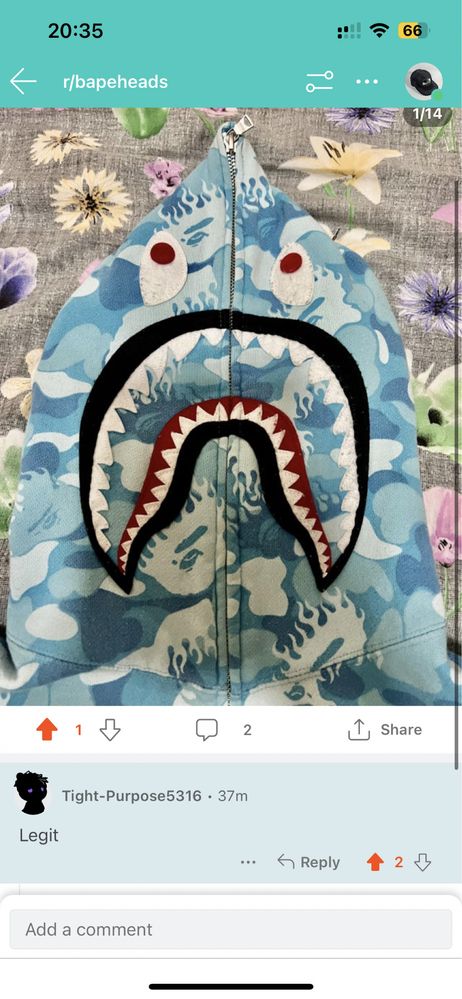 BAPE Fire Camo Shark Full Zip OG Hoodie rare CW FrankenApe