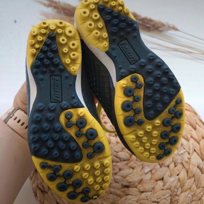 Korki buty sportowe do piłki nożnej huari kory sportowe 28 szare żółte