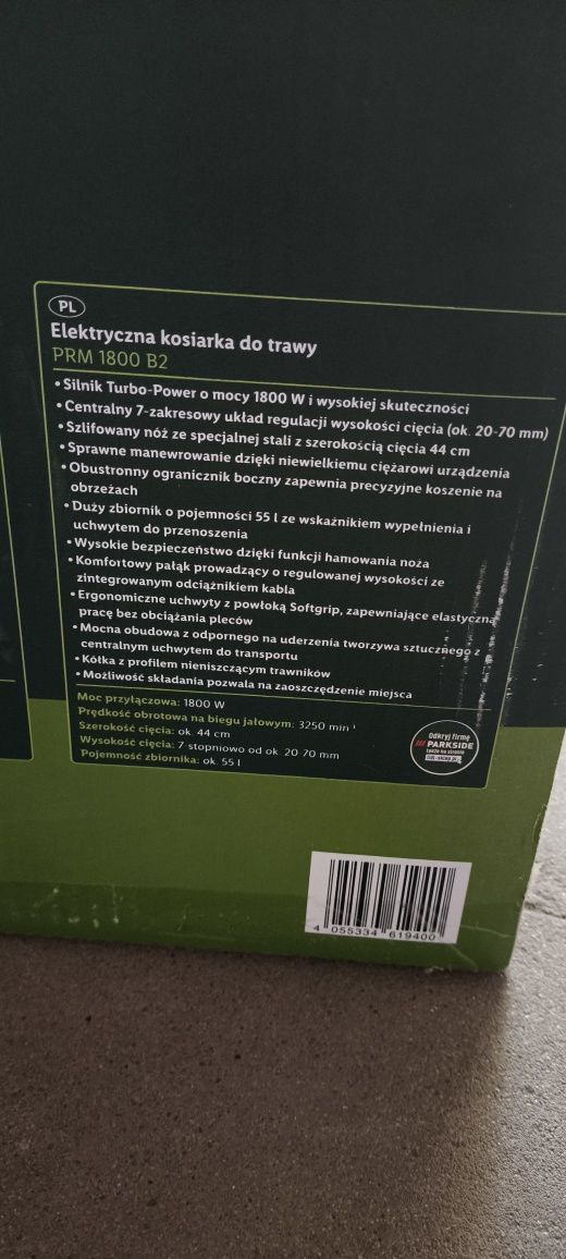 Sprzedam kosiarkę elektryczną parkside 1800 b2
