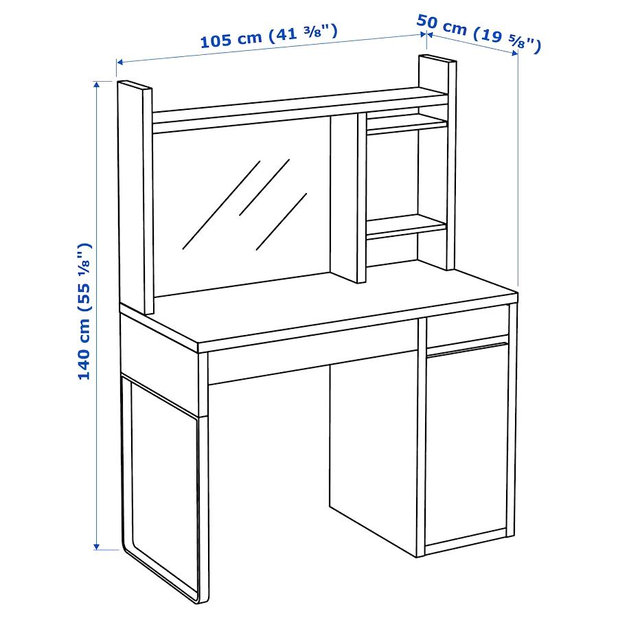 Conjunto secretária com estrutura e cadeira criança Ikea