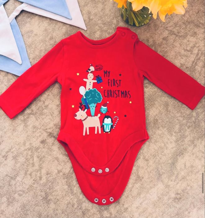 Боді чоловічки ромпери сліпи Next H&M Georgе 0-3м новорічний боді