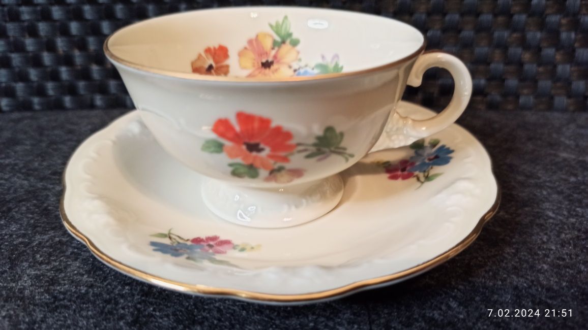 Porcelana Thomas Ivory DUO Mokka kolekcjonerska grupa Rosenthal