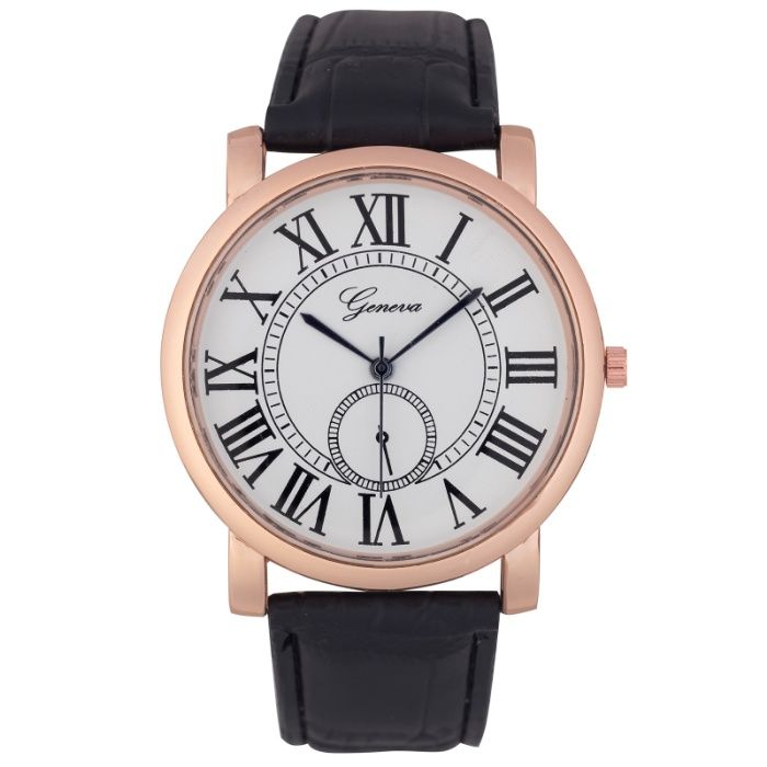 Relogio casual classico com caixa + pulseiras