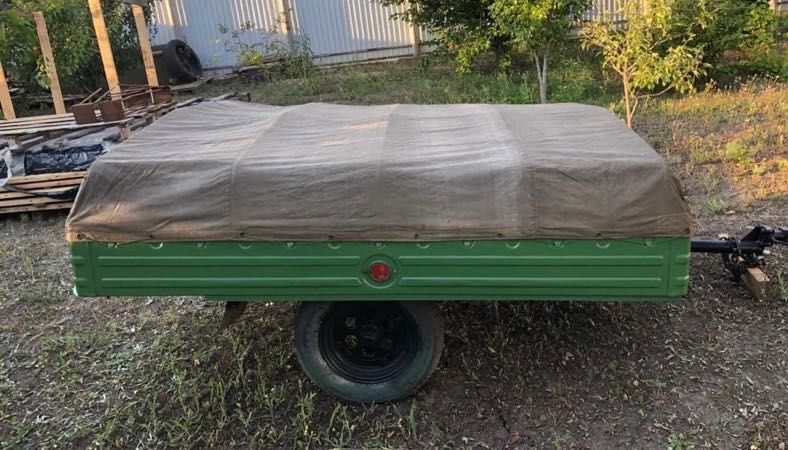 Прицеп с палаткой, тентом и дугами - 2 в 1 - 2100х1700х350 - БАЗ-8142