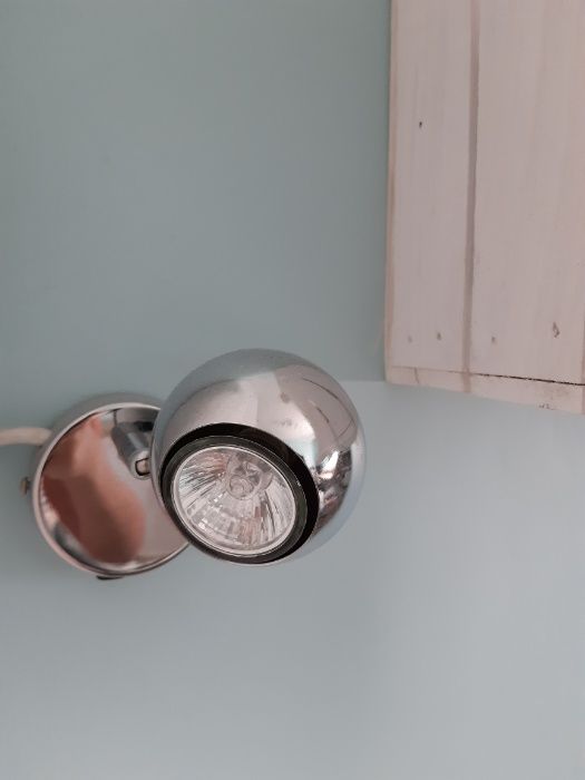 Lampa, kinkiet srebrna kula