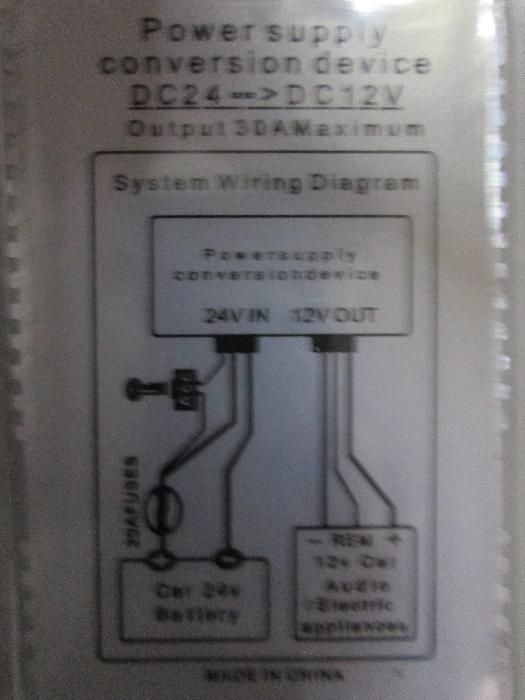 Conversor de 24V para 12V transformador 30A