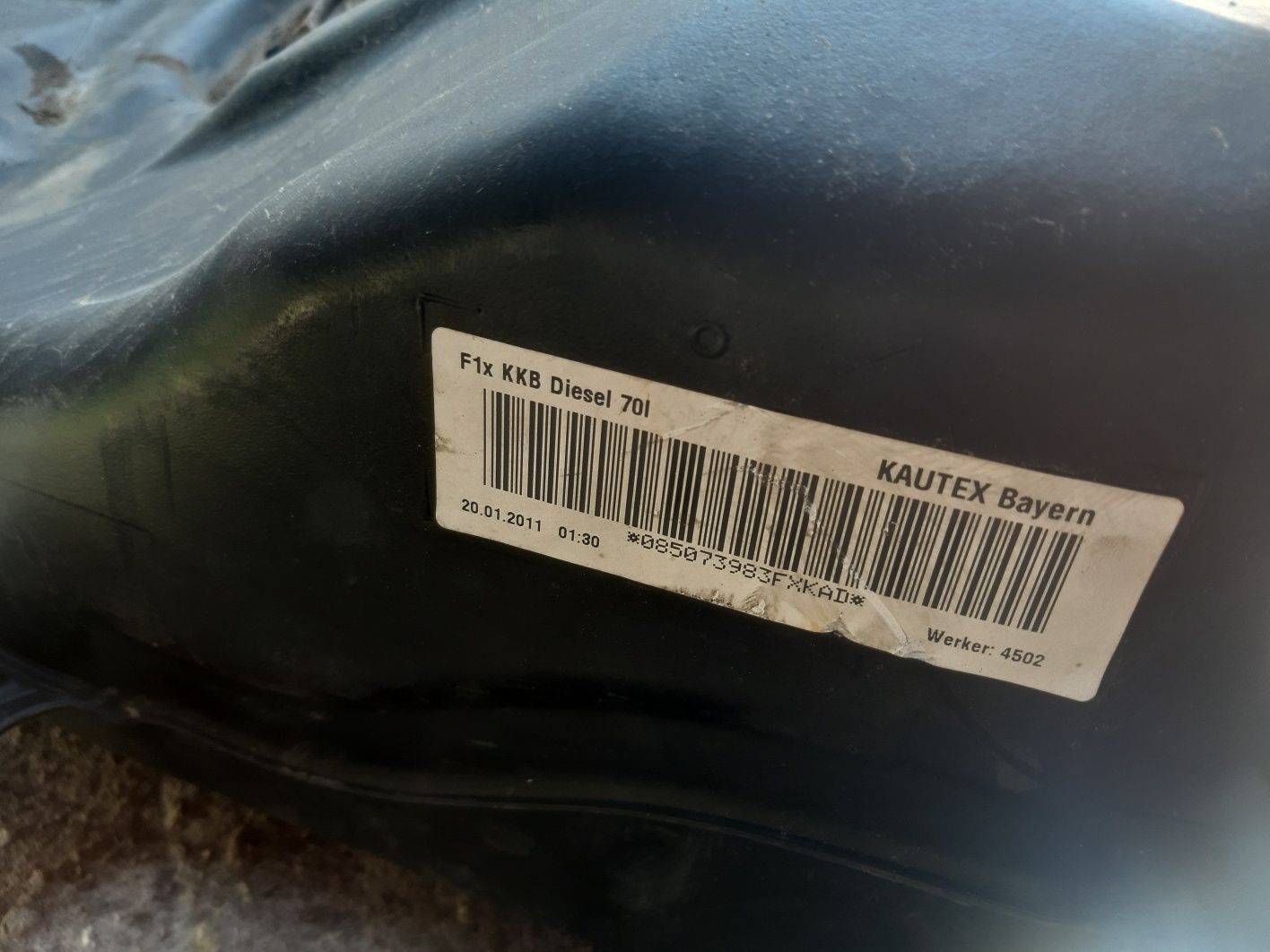 BMW F11 n47 184km 2.0d zbiornik paliwa diesel rura wlewu